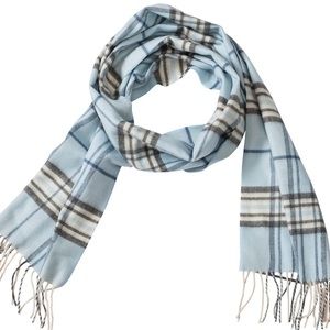 Light Blue & Black Cashmink Scarf